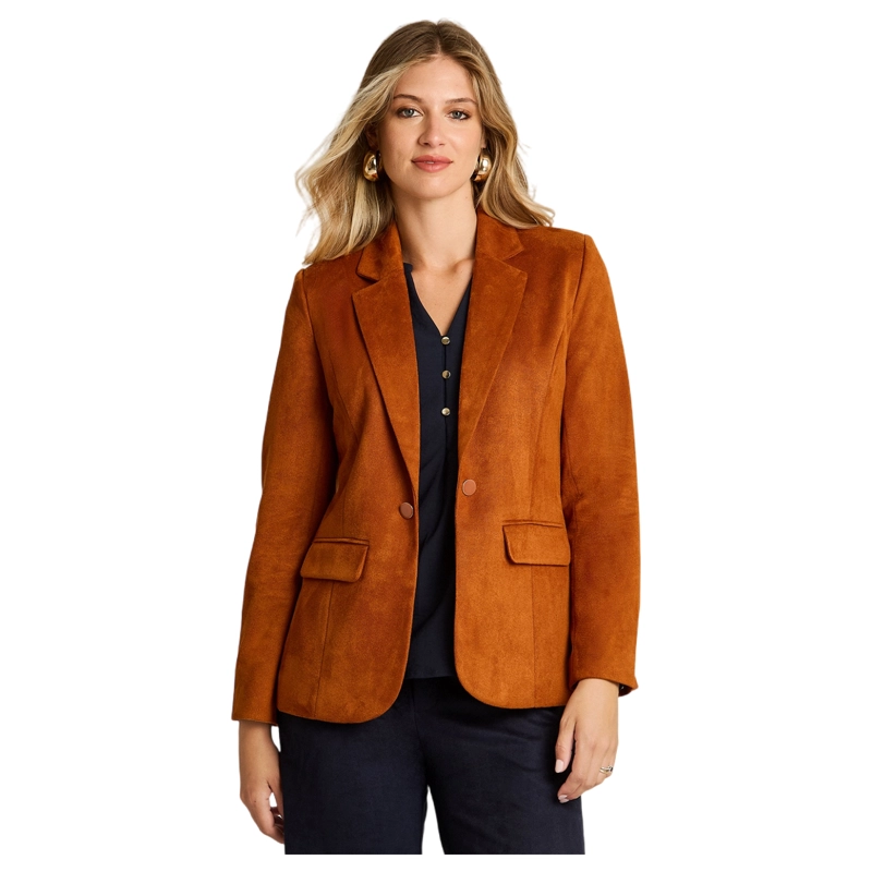 BLAZER TERRACOTA CON TELA TACTO CALIENTE Y FORRO - 1