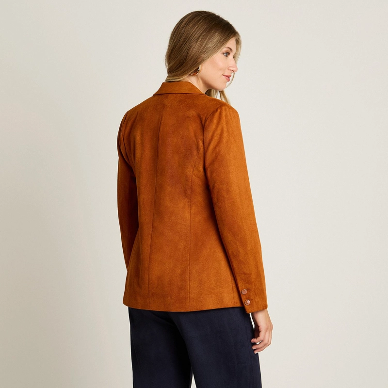BLAZER TERRACOTA CON TELA TACTO CALIENTE Y FORRO - 2