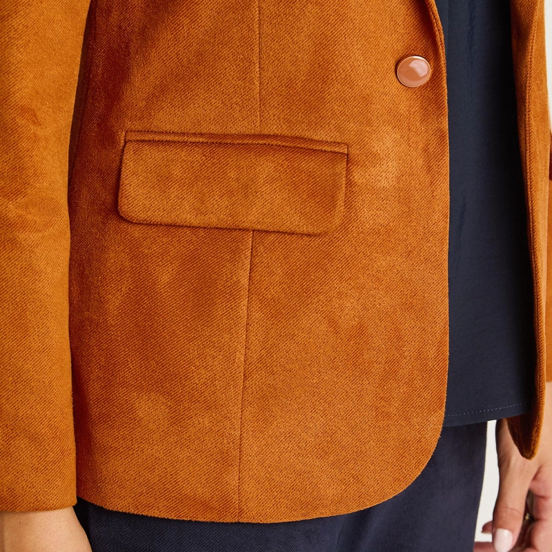 BLAZER TERRACOTA CON TELA TACTO CALIENTE Y FORRO - 3