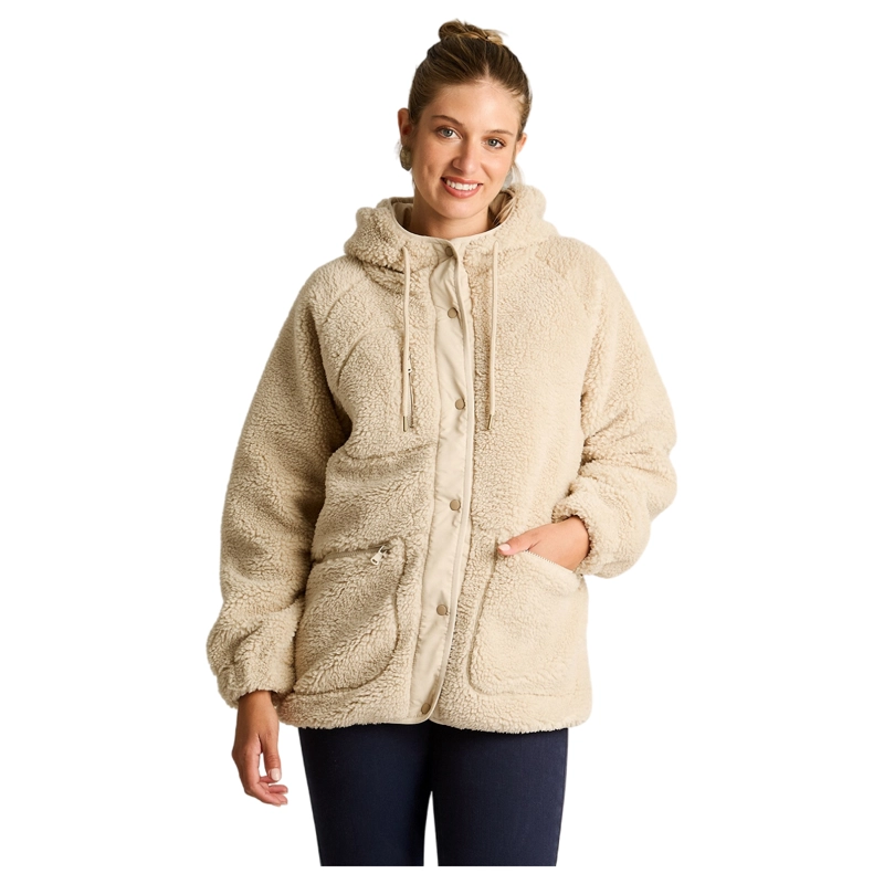POLERON SHERPA BEIGE MANGA LARGA - 1