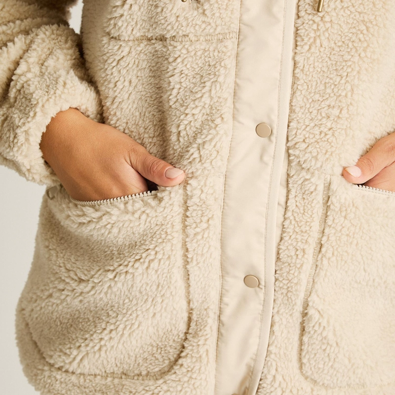 POLERON SHERPA BEIGE MANGA LARGA - 3