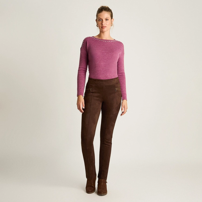 CALZA CAFE  EN SUEDE SLIM - 4