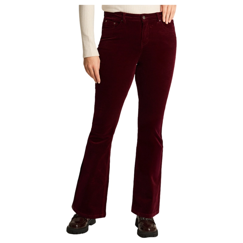 PANTALON BURDEO COTELE  CORTE FLARE - 1