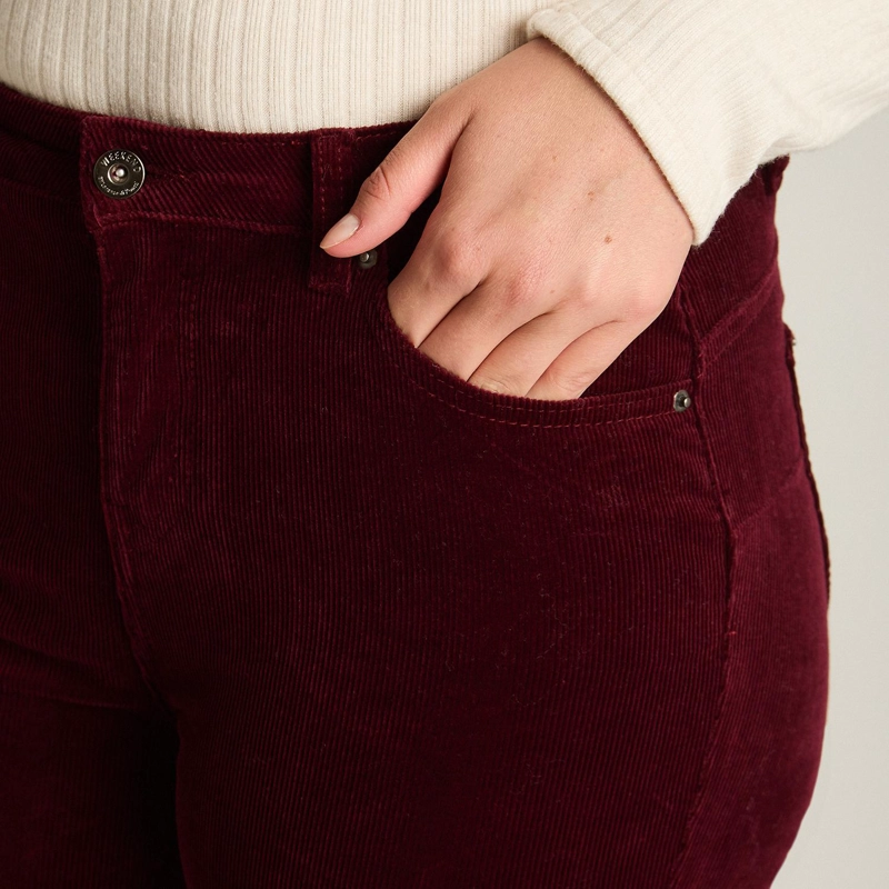 PANTALON BURDEO COTELE  CORTE FLARE - 3