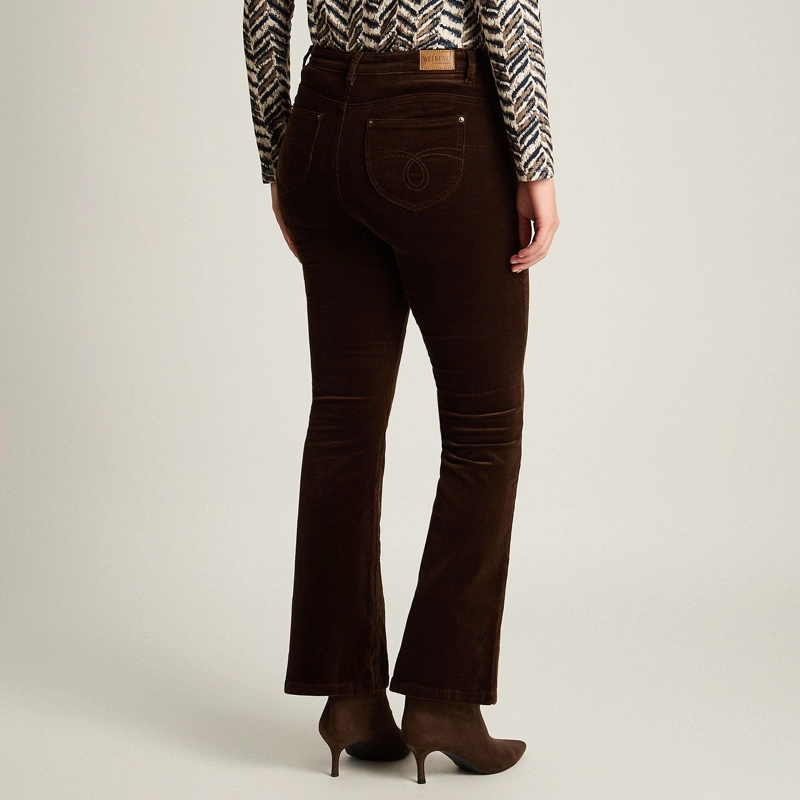 PANTALON CAFE COTELE CORTE FLARE - 2