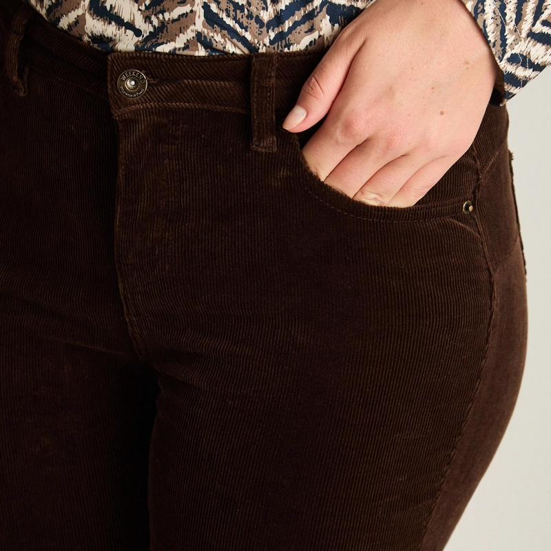 PANTALON CAFE COTELE CORTE FLARE - 3