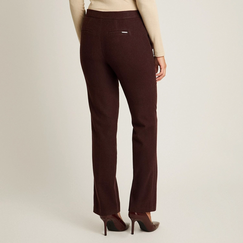 PANTALON RECTO DE LANA BURDEO - 2