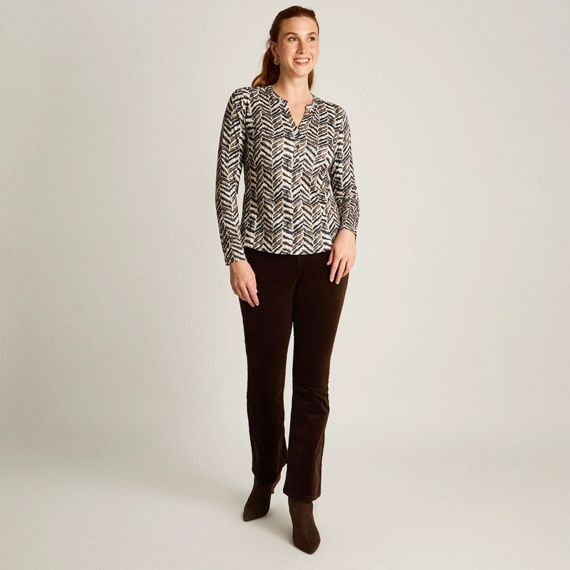 POLERA AZUL ESTAMPADA ESCOTE MAO - 4