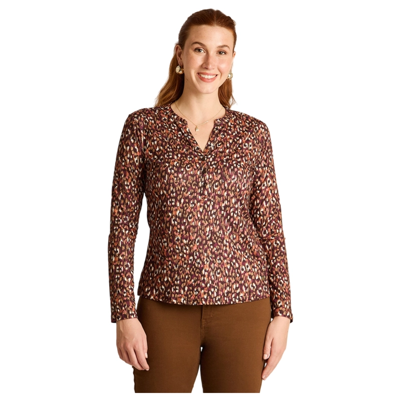 POLERA TERRACOTA ESTAMPADA ESCOTE MAO Naranjo XXL