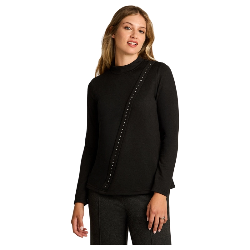 POLERA NEGRO MANGA LARGA LANILLA - 1