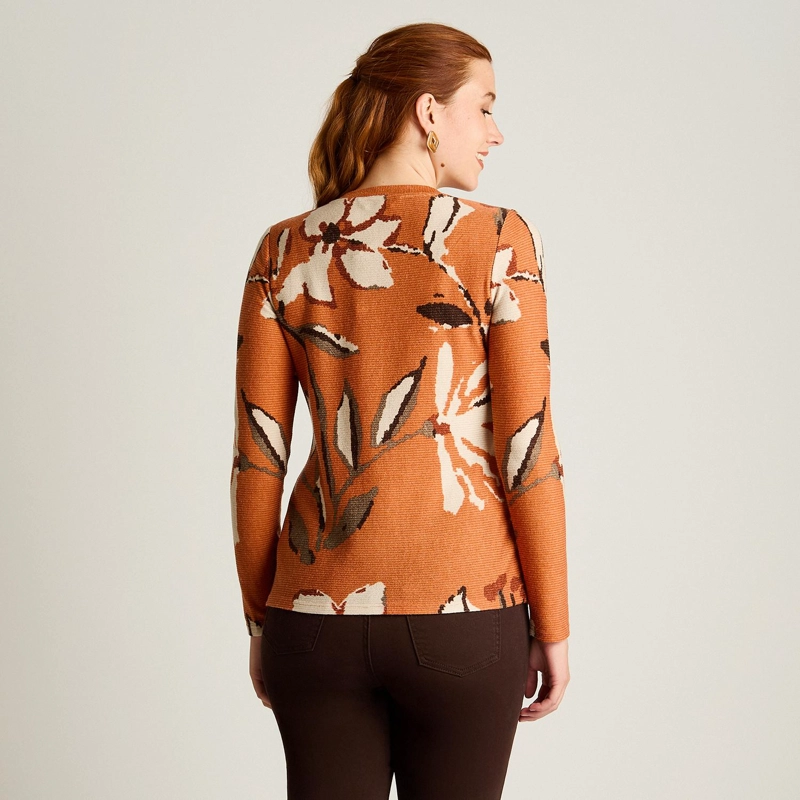 POLERA TERRACOTA LANILLA GRUESA MANGA LARGA ESTAMPADA - 2