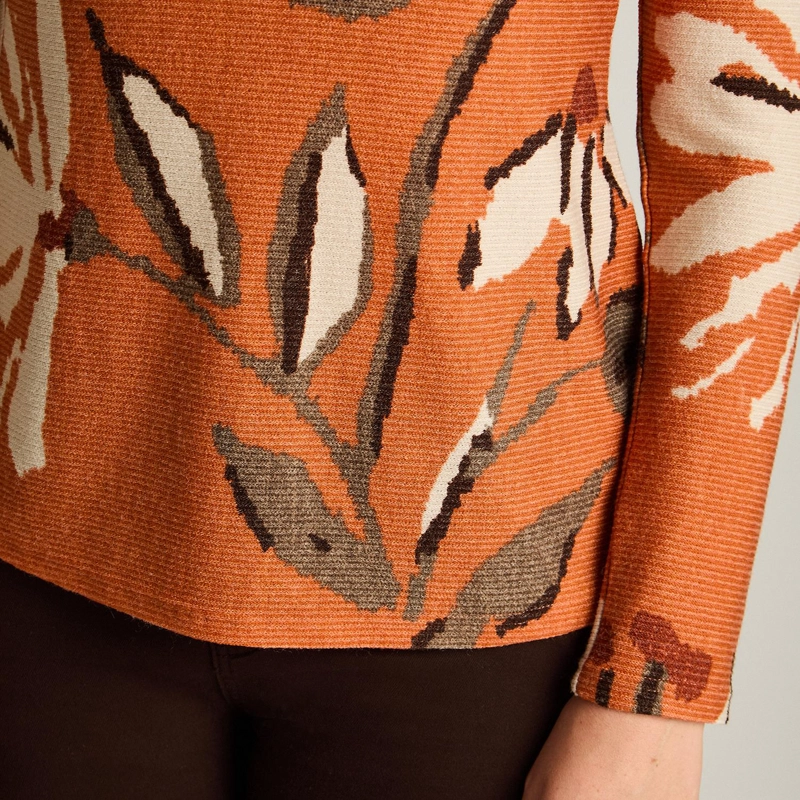 POLERA TERRACOTA LANILLA GRUESA MANGA LARGA ESTAMPADA - 3