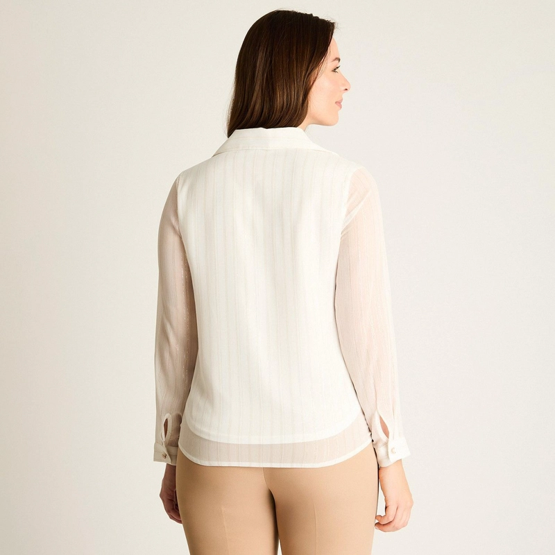 BLUSA CRUDO CON CUELLO CAMISERO - 2