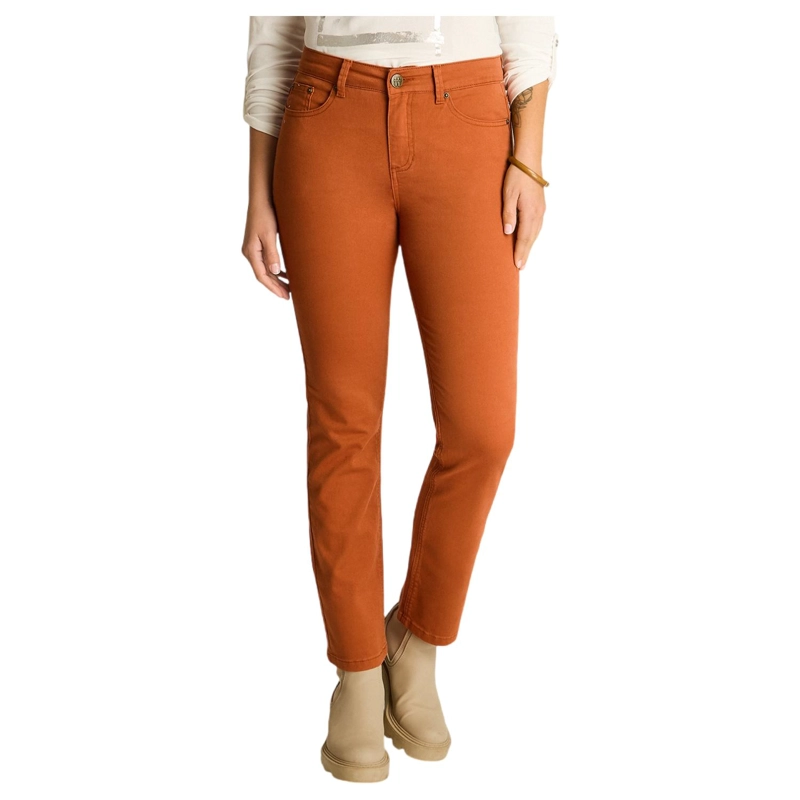 JEANS RECTO TERRACOTA DE CINCO BOLSILLOS - 1