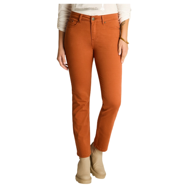 JEANS RECTO TERRACOTA DE CINCO BOLSILLOS - 1