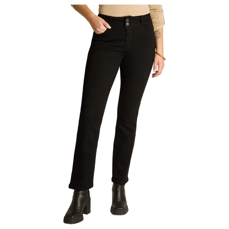 JEANS RECTO NEGRO PUSH UP DE CINCO BOLSILLOS - 1