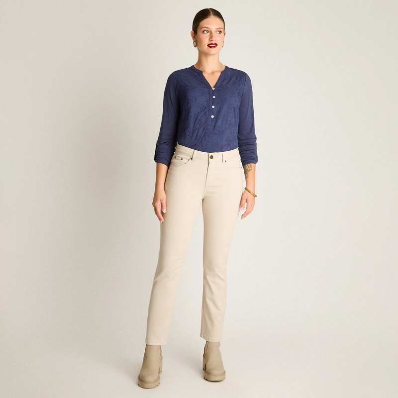 JEANS RECTO COLOR 5 BOLSILLOS - 4