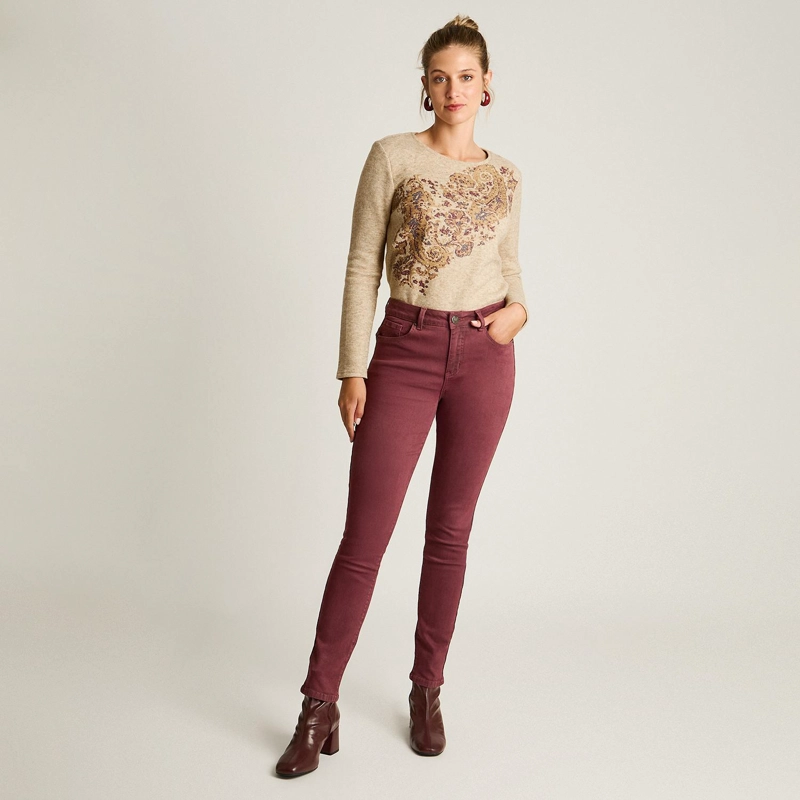 JEANS BURDEO SLIM CON PUSH UP Y UN BOTON - 4