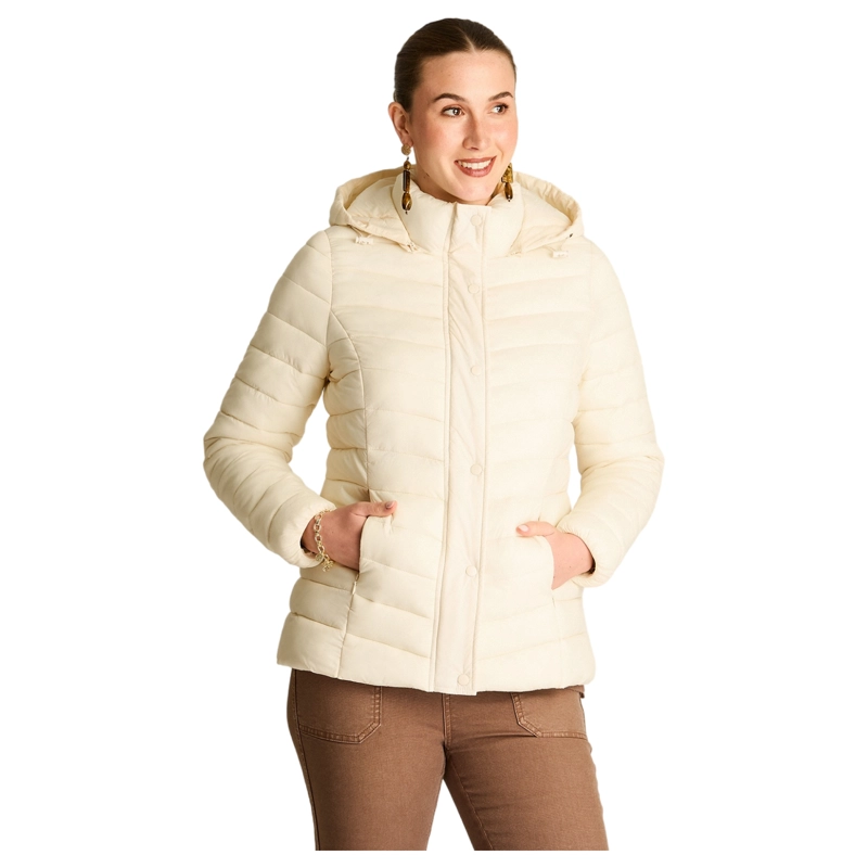 PARKA CORTA CON GORRO DESMONTABLE DISEÑO QUILTED - 1