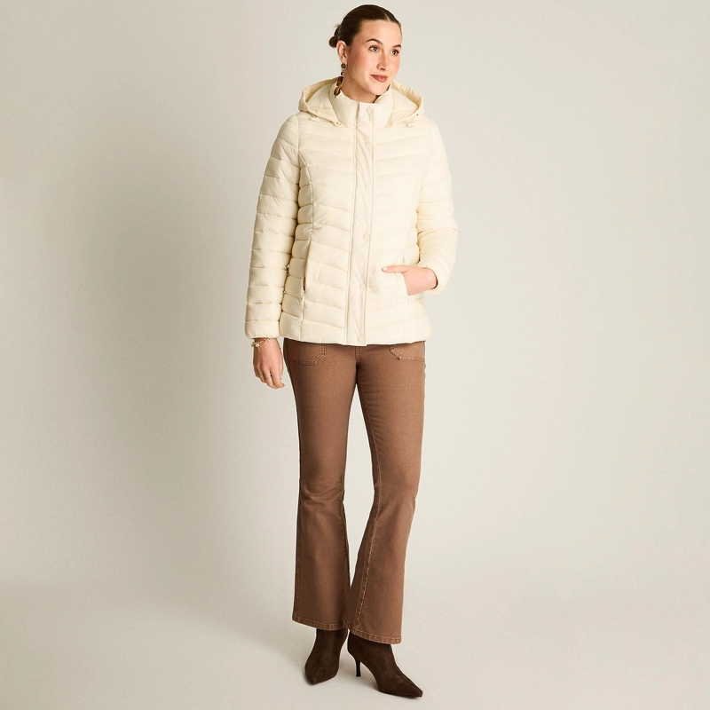 PARKA CORTA CON GORRO DESMONTABLE DISEÑO QUILTED - 4