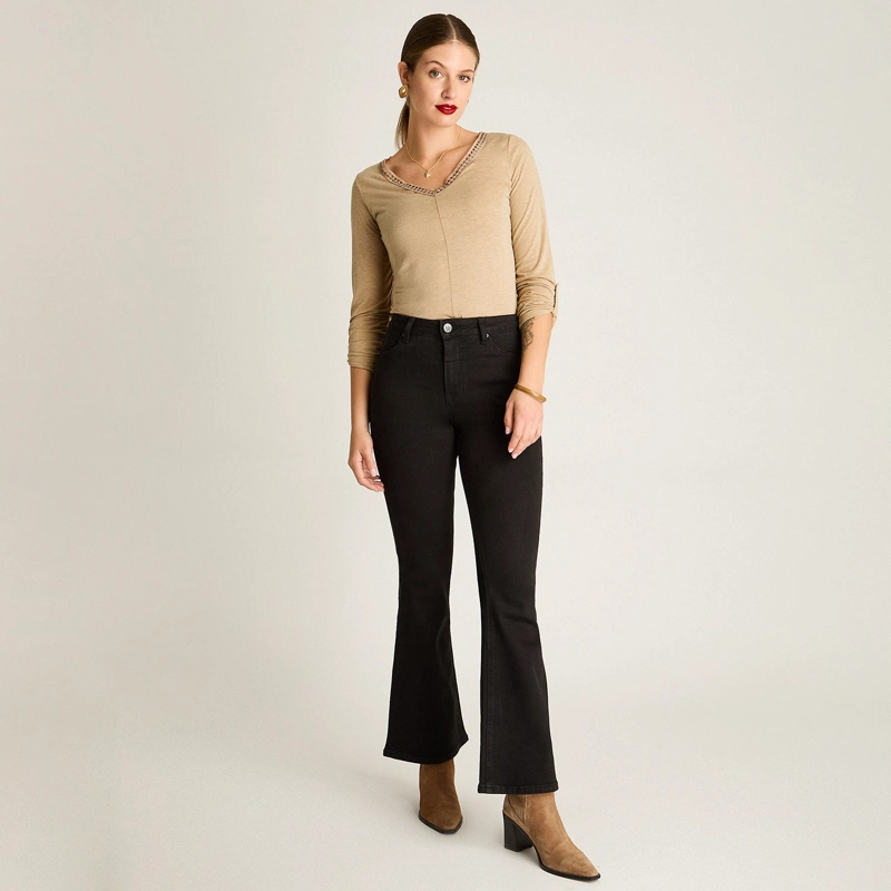 JEANS NEGRO FLARE - 4