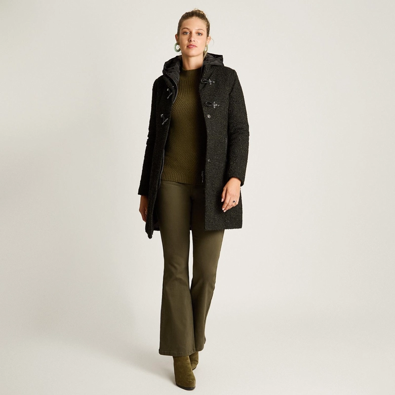 ABRIGO VERDE OSCURO CON CAPUCHA - 4