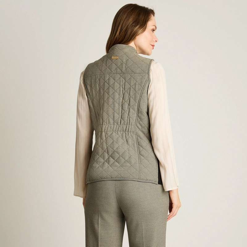 PARKA GRIS SIN MANGAS CON BOLSILLOS - 2