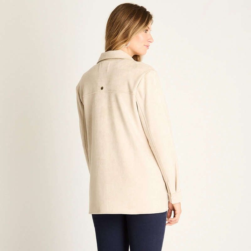 CASACA BEIGE MANGA LARGA - 2