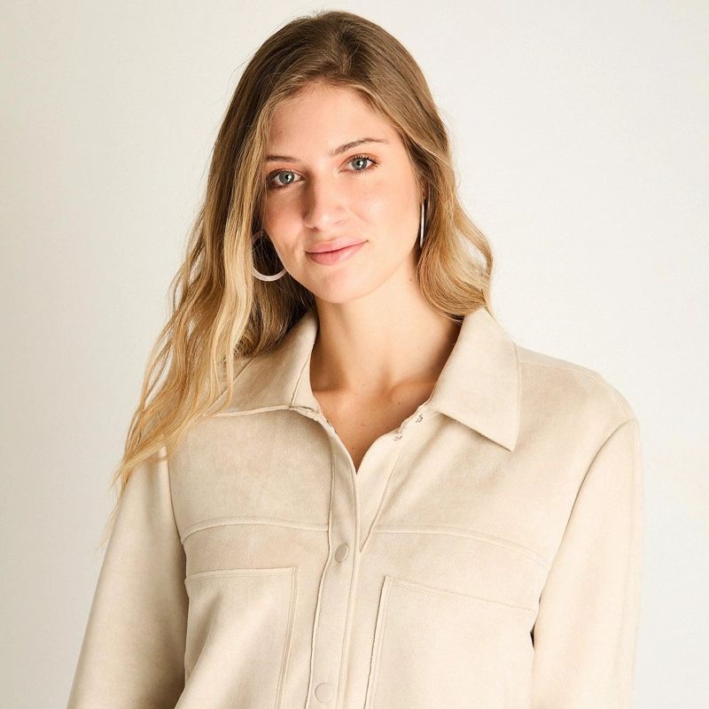CASACA BEIGE MANGA LARGA - 3