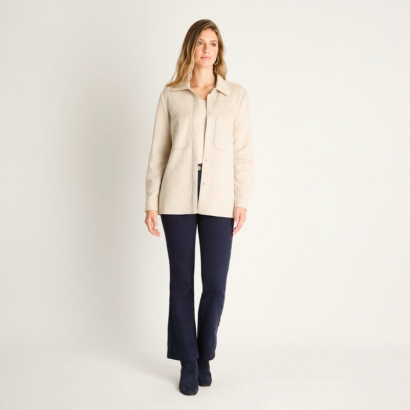 CASACA BEIGE MANGA LARGA - 4