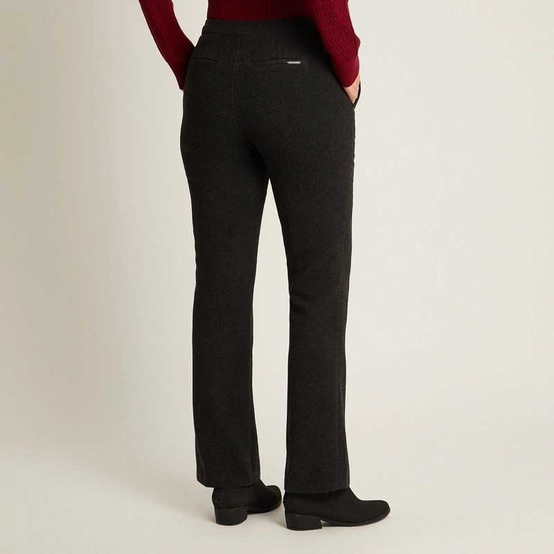 PANTALON RECTO DE LANA GRIS OSCURO - 2
