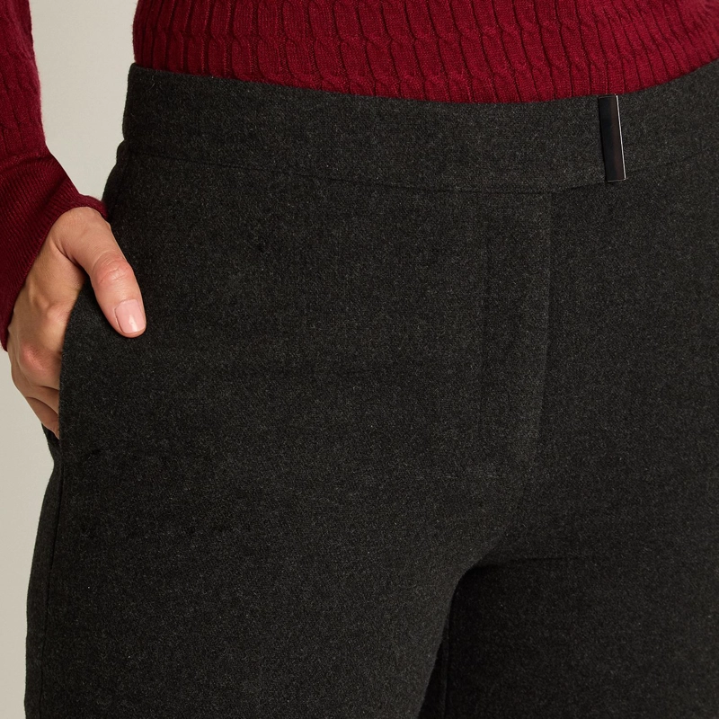 PANTALON RECTO DE LANA GRIS OSCURO - 3