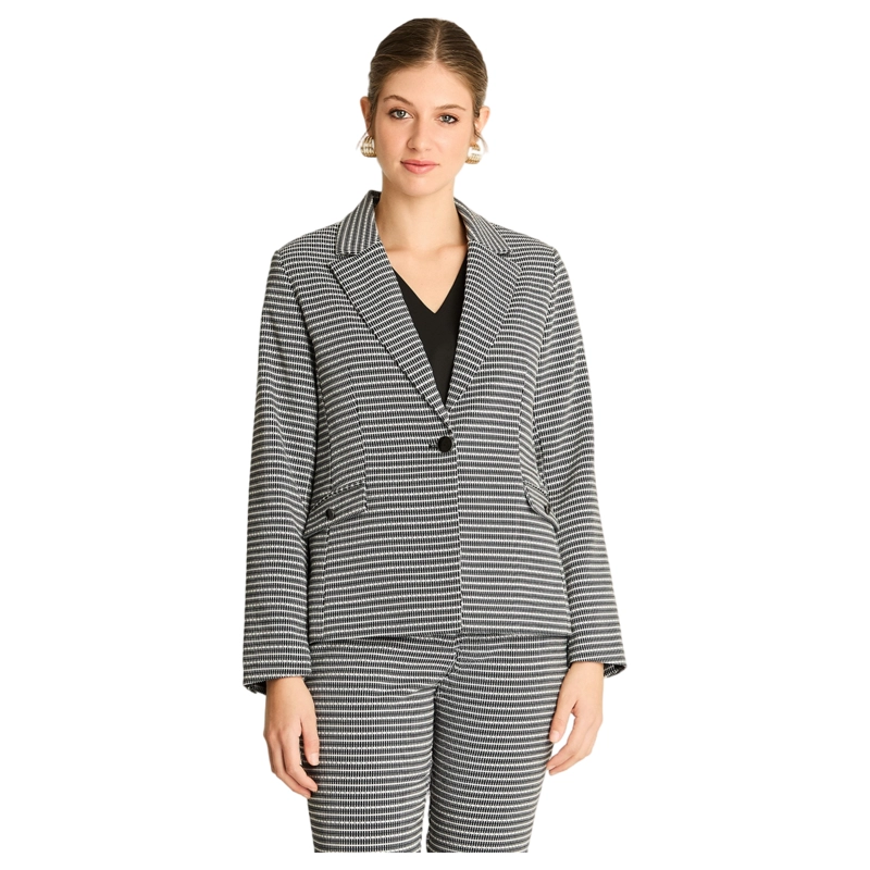 BLAZER GRIS ESTAMPADO - 1