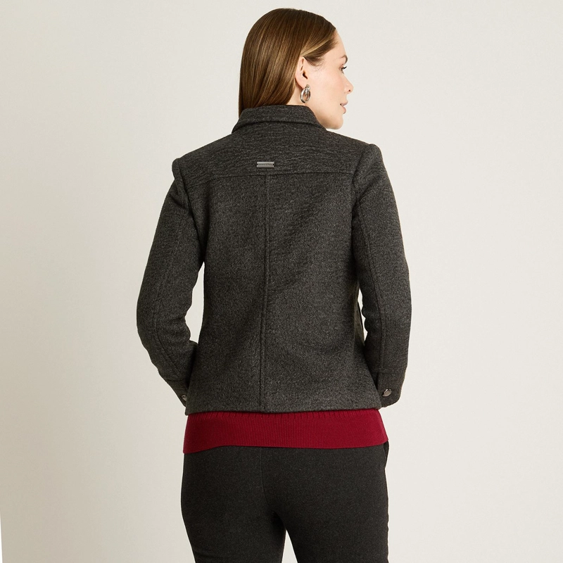 CHAQUETA MARENGO CON BOTONES Y CUELLO CON SOLAPA - 2