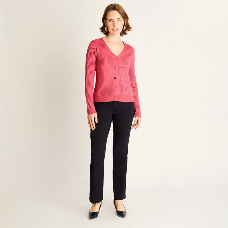 CARDIGAN ROSADO MANGA LARGA - 4
