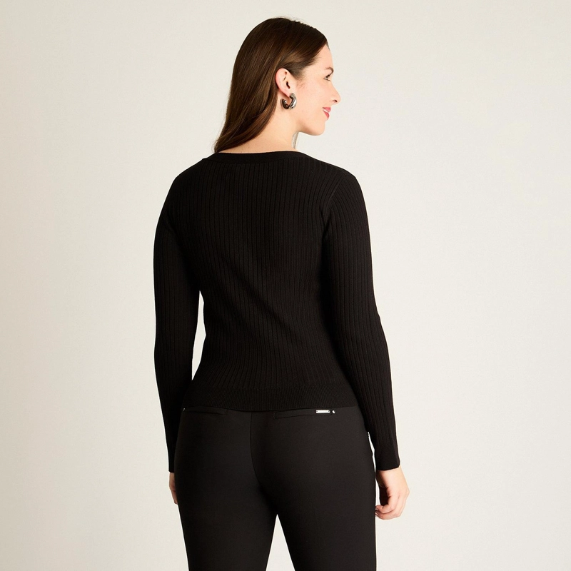 CARDIGAN NEGRO MANGA LARGA - 2