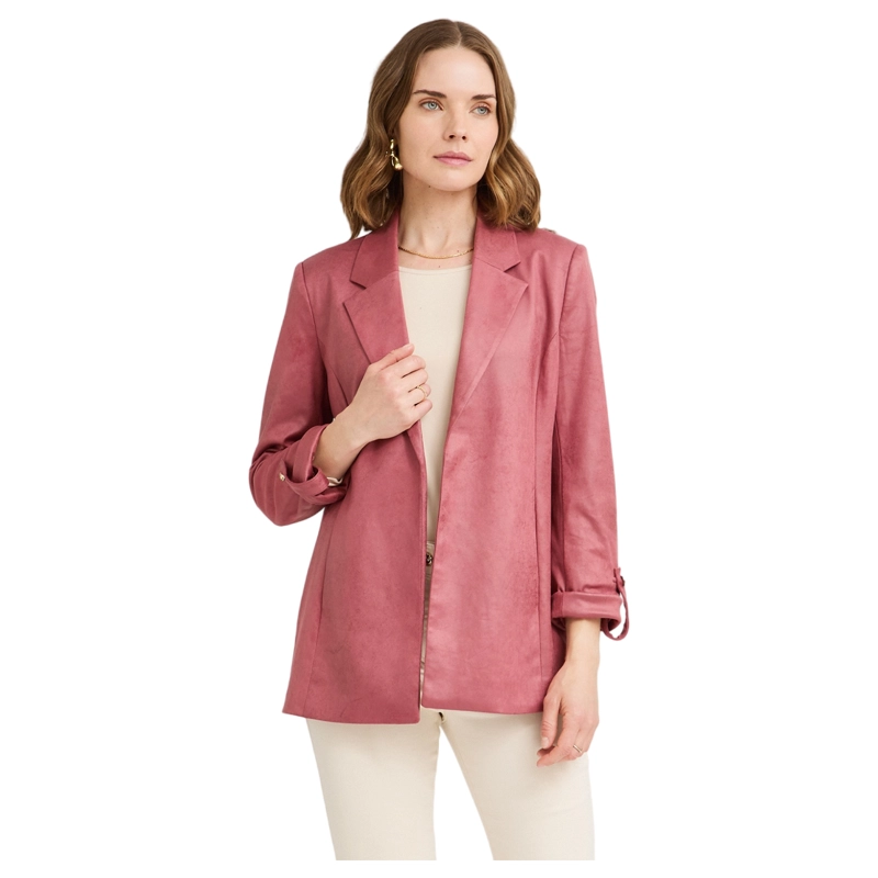 CASACA DE SUEDE ROSADO - 1