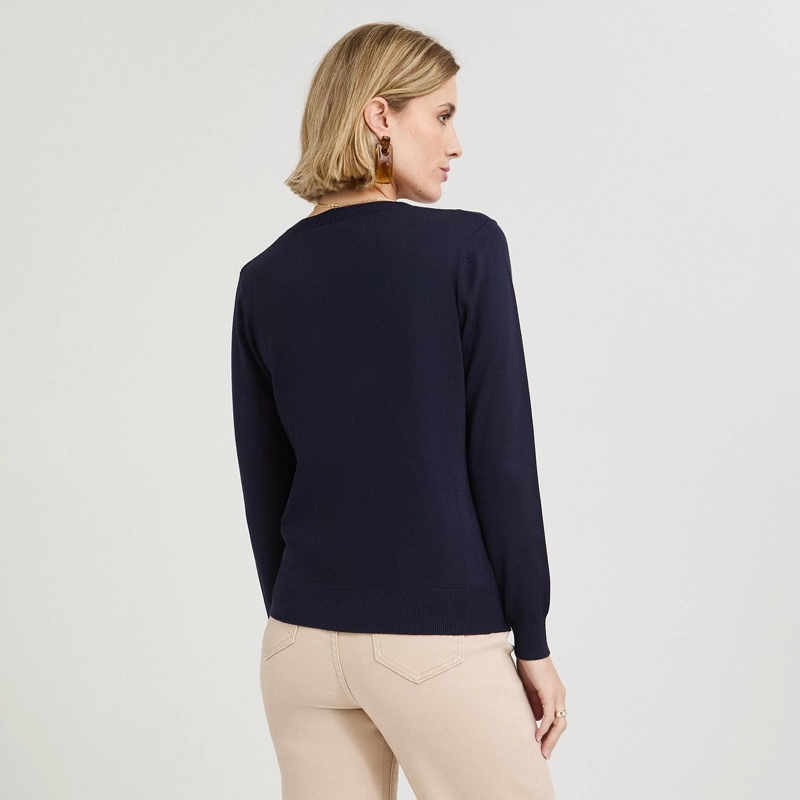 CARDIGAN CON APLICACION DE STRASS AZUL - 2