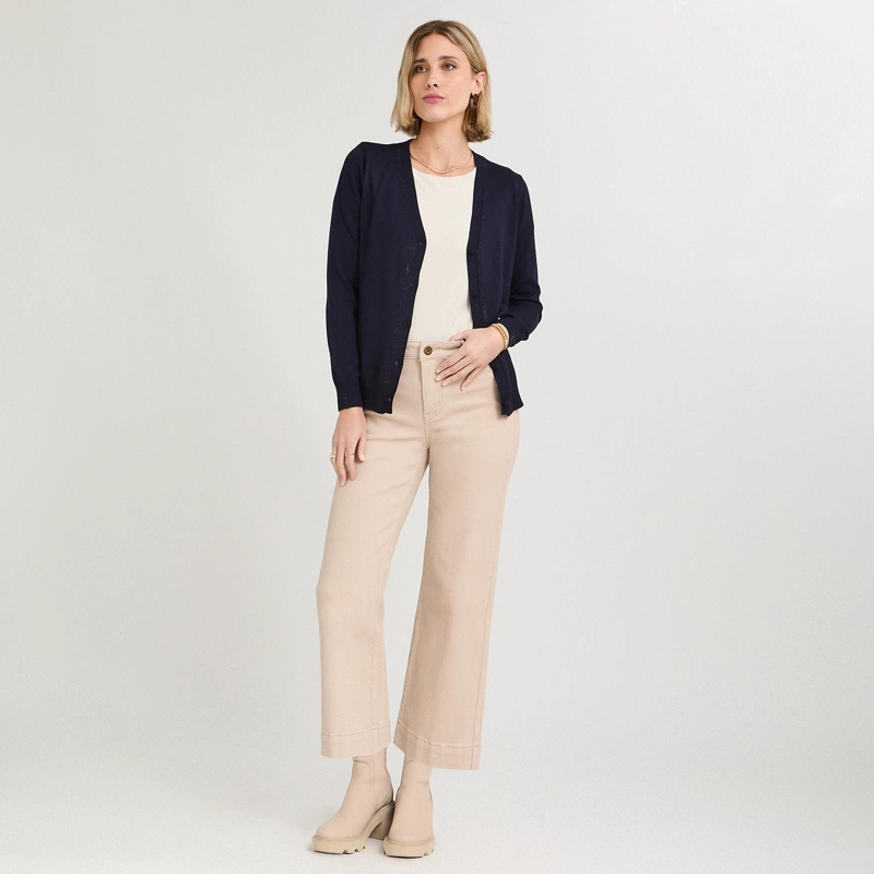 CARDIGAN CON APLICACION DE STRASS AZUL - 6