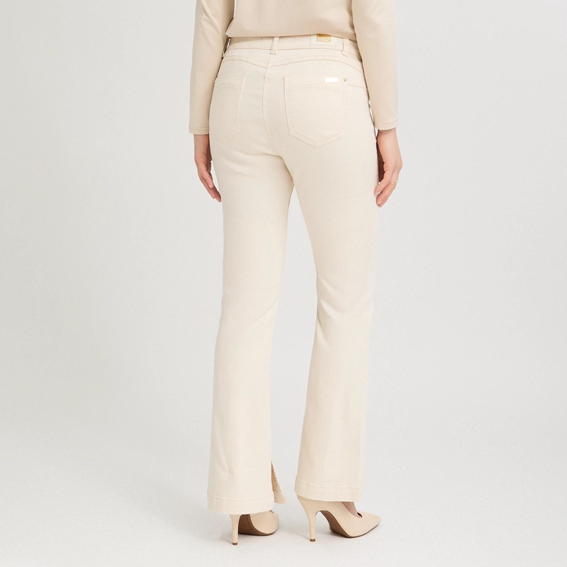 JEANS FLARE 3 BOTONES AMARILLO - 2
