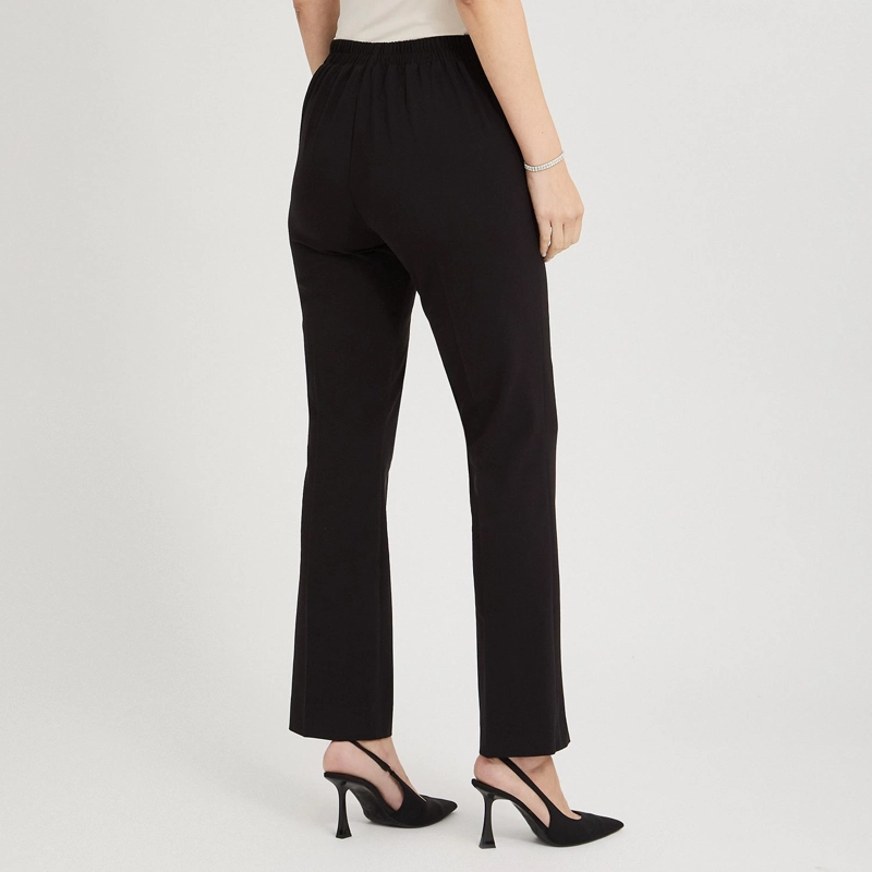PANTALON FORMAL RECTO PRETINA ELASTICADA NEGRO - 2