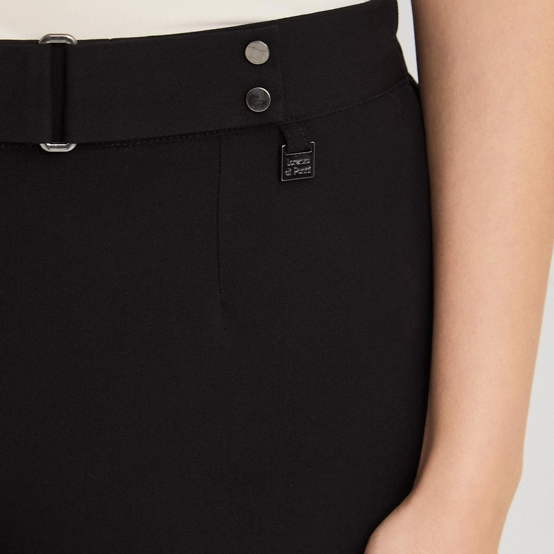 PANTALON FORMAL RECTO PRETINA ELASTICADA NEGRO - 3