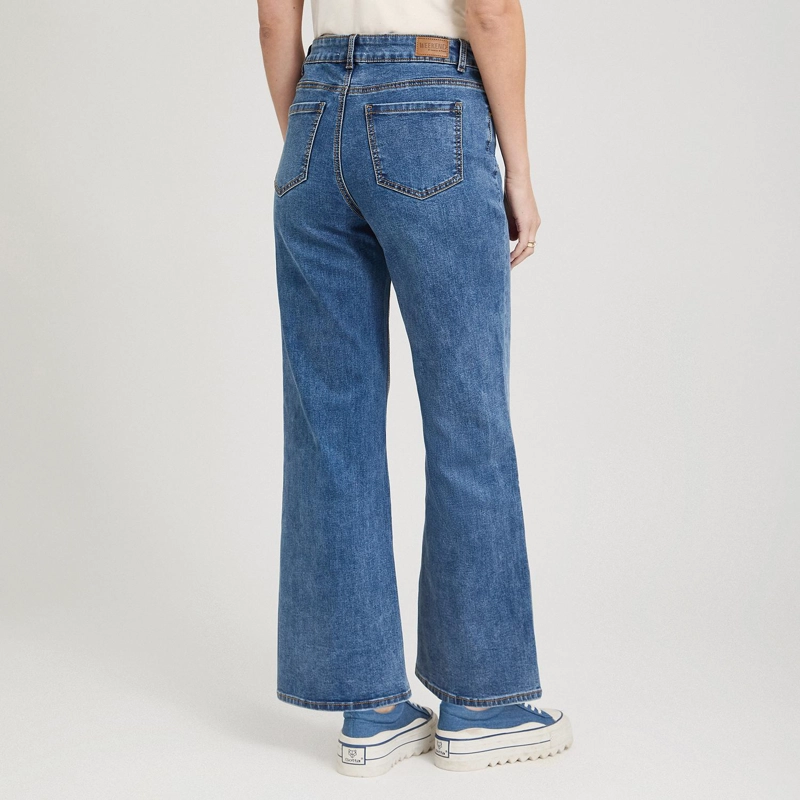 JEANS WIDELEG CONTROL DE ABDOMEN AZUL - 2