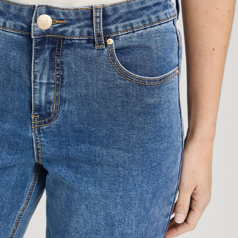 JEANS WIDELEG CONTROL DE ABDOMEN AZUL - 3