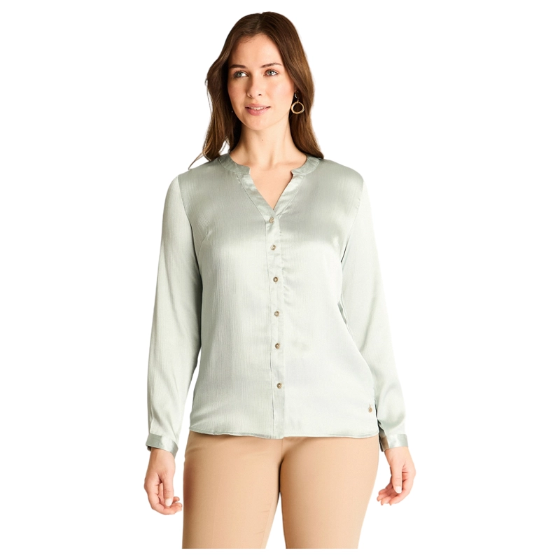 BLUSA MENTA CON BOTONADURA FRONTAL - 1