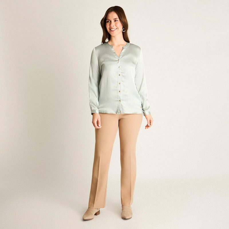BLUSA MENTA CON BOTONADURA FRONTAL - 4