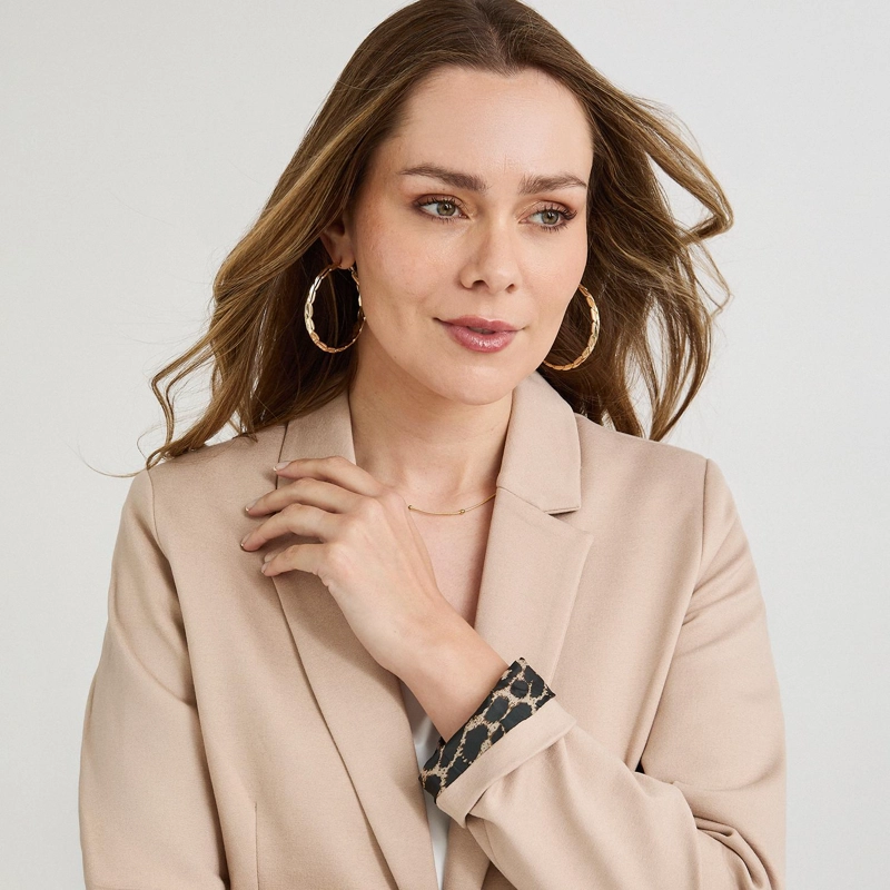 BLAZER 1 BOTON BOLSILLOS CON SOLAPA BEIGE - 3