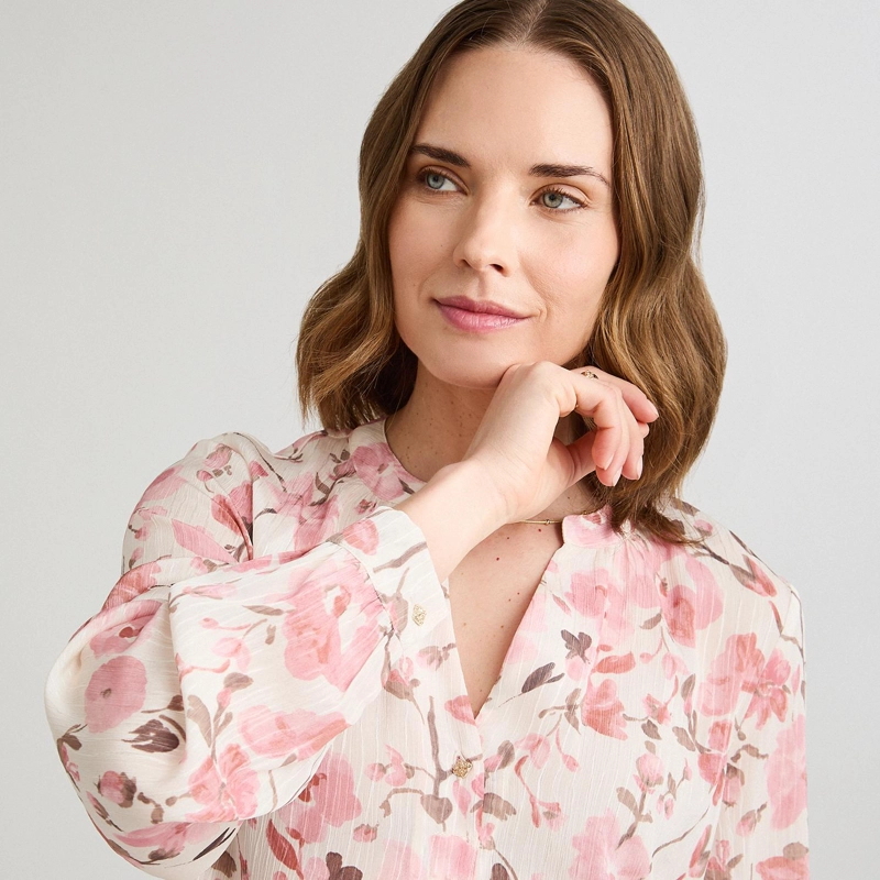 BLUSA ESCOTE MAO UN BOTON ROSADO - 3