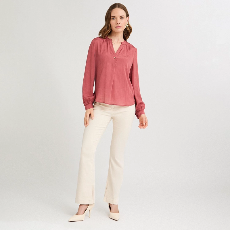 BLUSA ESCOTE MAO UN BOTON ROSADO - 4