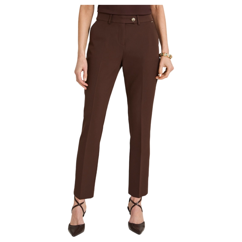 PANTALON FORMAL SLIM UN BOTON CAFE - 1